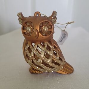 Sparkly Owl Holiday Ornament